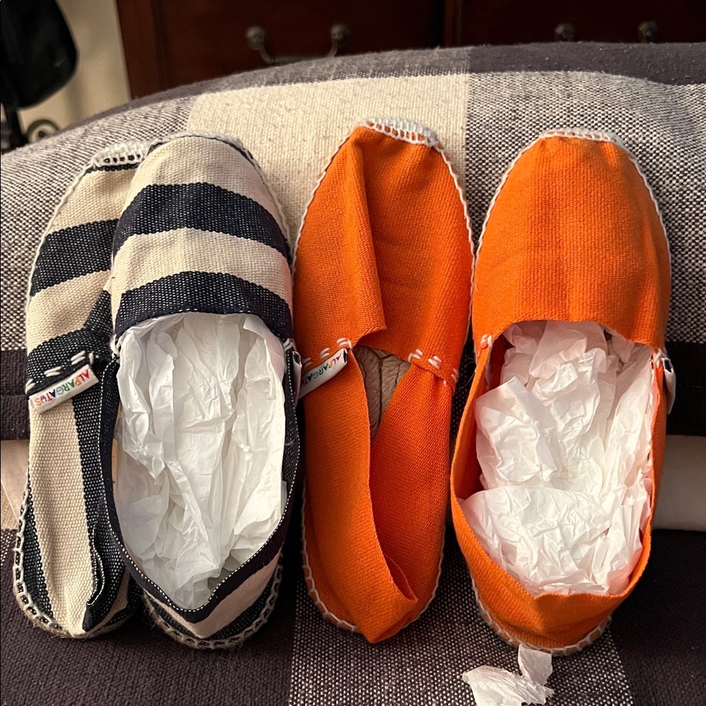 Striped and Orange Espadrilles